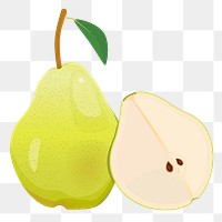 Pear png illustration, transparent background. Free public domain CC0 image.