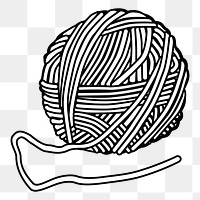 Yarn ball png  illustration, transparent background. Free public domain CC0 image.