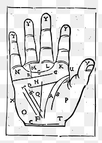 Hand map png  illustration, transparent background. Free public domain CC0 image.