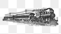 Vintage train png  illustration, transparent background. Free public domain CC0 image.