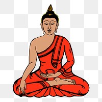 Buddha png illustration, transparent background. Free public domain CC0 image.