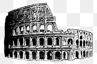The Colosseum png  illustration, transparent background. Free public domain CC0 image.