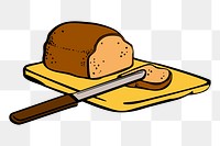 Bread loaf png illustration, transparent background. Free public domain CC0 image.