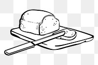 Bread butter png illustration, transparent background. Free public domain CC0 image.