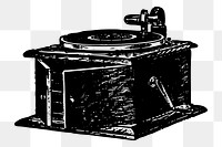 Record player png  illustration, transparent background. Free public domain CC0 image.