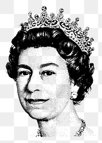 Elizabeth II portrait illustration, Former Queen of the United Kingdom in png, transparent background. 7 SEPTEMBER 2022. BANGKOK, THAILAND.