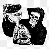 Grim reaper png  illustration, transparent background. Free public domain CC0 image.