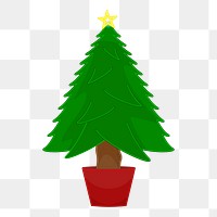 Christmas tree png illustration, transparent background. Free public domain CC0 image.