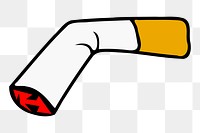 Cigarette png illustration, transparent background. Free public domain CC0 image.