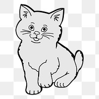 Cat png illustration, transparent background. Free public domain CC0 image.