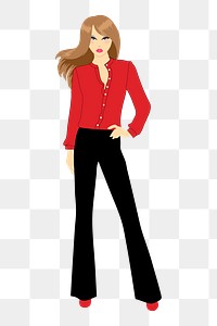 Woman png illustration, transparent background. Free public domain CC0 image.