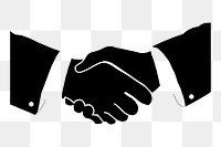 Business handshake png illustration, transparent background. Free public domain CC0 image.
