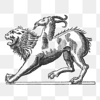 Chimera png illustration, transparent background. Free public domain CC0 image.