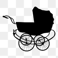 Baby carriage png  illustration, transparent background. Free public domain CC0 image.