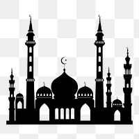 Architecture silhouette  png illustration, transparent background. Free public domain CC0 image.