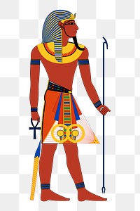 Egyptian god png illustration, transparent background. Free public domain CC0 image.