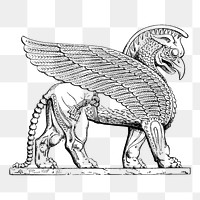 Mythical creature png  illustration, transparent background. Free public domain CC0 image.