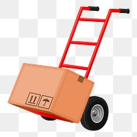 hand cart png illustration, transparent background. Free public domain CC0 image.