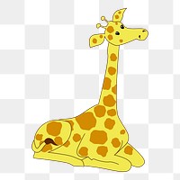 Giraffe png illustration, transparent background. Free public domain CC0 image.