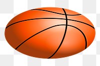 Basket ball png illustration, transparent background. Free public domain CC0 image.