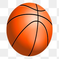 Basket ball png illustration, transparent background. Free public domain CC0 image.