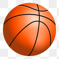 Basket ball png illustration, transparent background. Free public domain CC0 image.