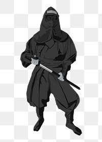 Ninja png illustration, transparent background. Free public domain CC0 image.