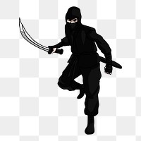 Ninja png illustration, transparent background. Free public domain CC0 image.