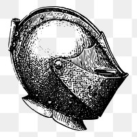 Knight helmet png illustration, transparent background. Free public domain CC0 image.