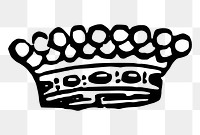 Vintage crown png illustration, transparent background. Free public domain CC0 image.