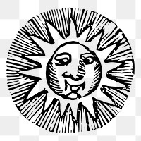 Sun png illustration, transparent background. Free public domain CC0 image.