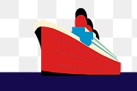 Ocean liner png illustration, transparent background. Free public domain CC0 image.