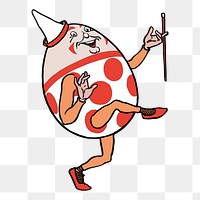 Humpty Dumpty png vintage character sticker, transparent background. Free public domain CC0 image.