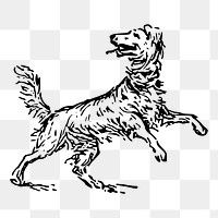 Dog png illustration, transparent background. Free public domain CC0 image.