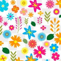 Floral background png illustration, transparent background. Free public domain CC0 image.