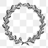 Floral wreath png illustration, transparent background. Free public domain CC0 image.