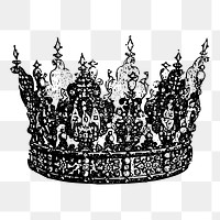 Crown png  illustration, transparent background. Free public domain CC0 image.