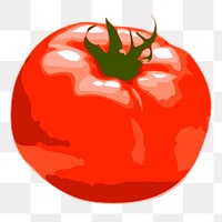 Tomato png illustration, transparent background. Free public domain CC0 image.