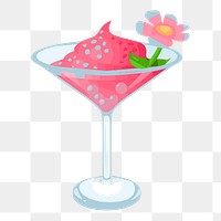 Cocktail png illustration, transparent background. Free public domain CC0 image.