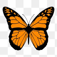 Butterfly png illustration, transparent background. Free public domain CC0 image.