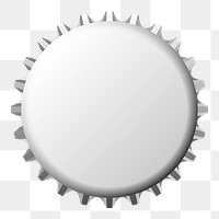 Bottle cap png illustration, transparent background. Free public domain CC0 image.