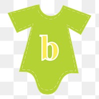 Baby onesie png illustration, transparent background. Free public domain CC0 image.