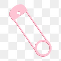 Safety pin png illustration, transparent background. Free public domain CC0 image.