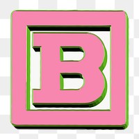 B alphabet png illustration, transparent background. Free public domain CC0 image.