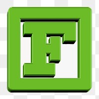 F alphabet png illustration, transparent background. Free public domain CC0 image.