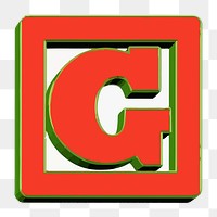 G alphabet png illustration, transparent background. Free public domain CC0 image.