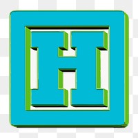 H alphabet png illustration, transparent background. Free public domain CC0 image.