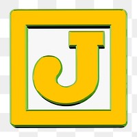 J alphabet png illustration, transparent background. Free public domain CC0 image.