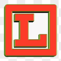 L alphabet png illustration, transparent background. Free public domain CC0 image.