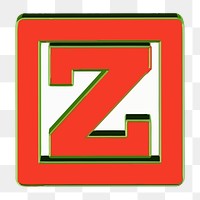 Z alphabet png illustration, transparent background. Free public domain CC0 image.